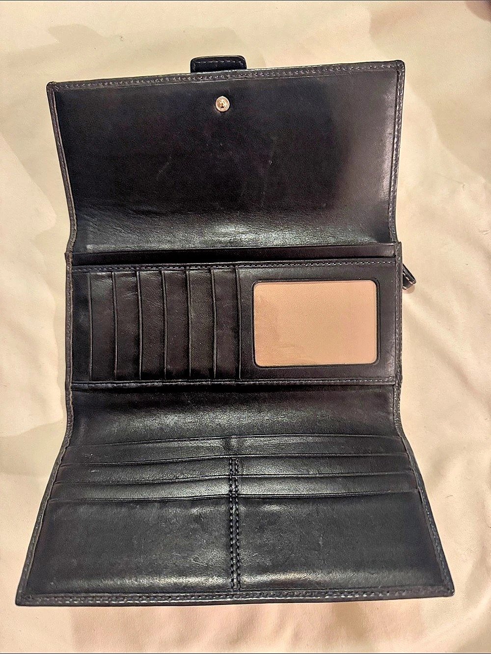 Coach Soho Signature Buckle Long Wallet in Black & blue - Picture 4 of 5